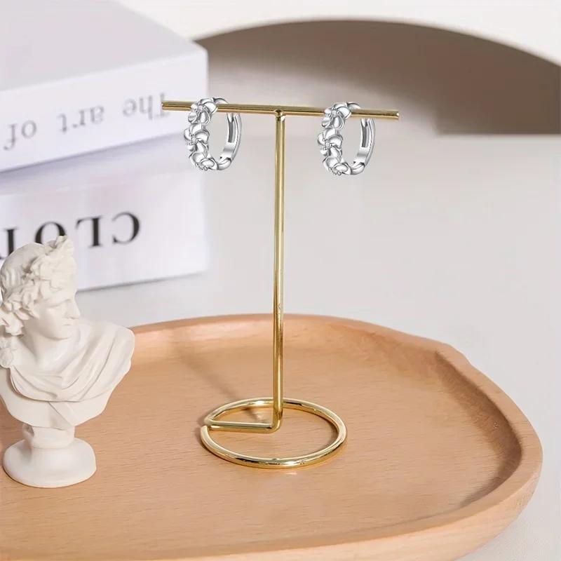 Xiaomi Sterling 925 Silver Exquisite Camellia Pattern Hoop Earrings Cute Elegant Style Delicate Gift For Women Girls Daily Casual