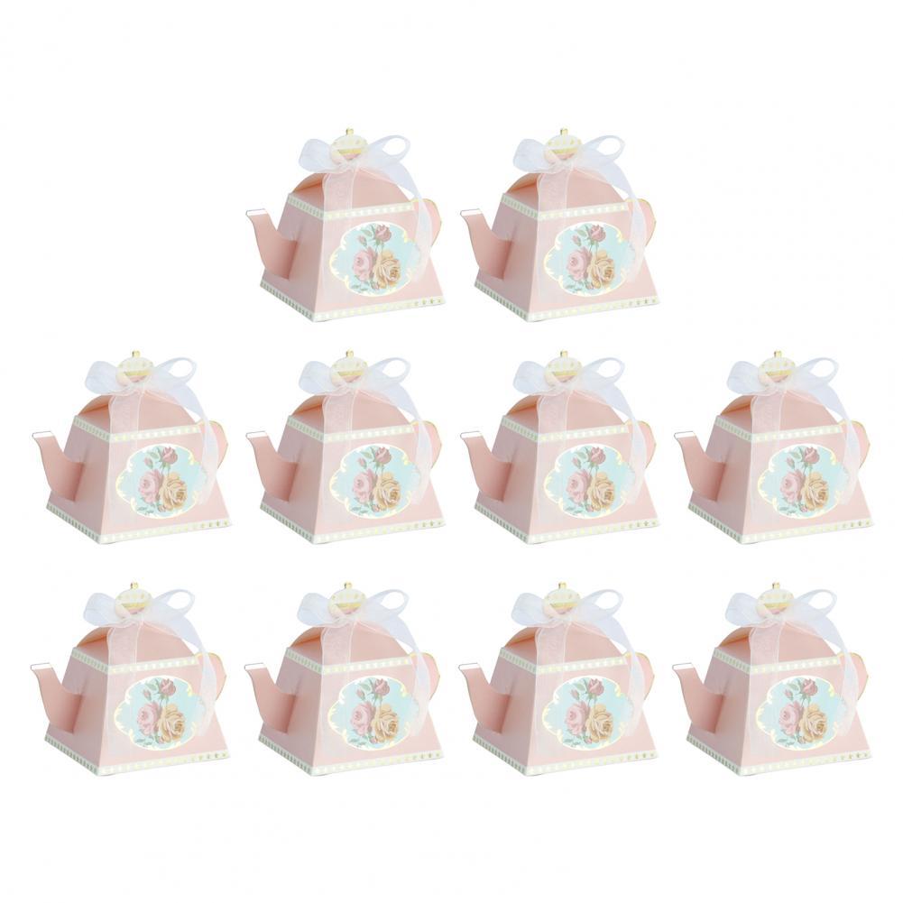 10Pcs Packaging Paper Box Eco-friendly Fresh Colors Candy Box Easy to Assemble Candy Boxes for Party Flower Paper Box
