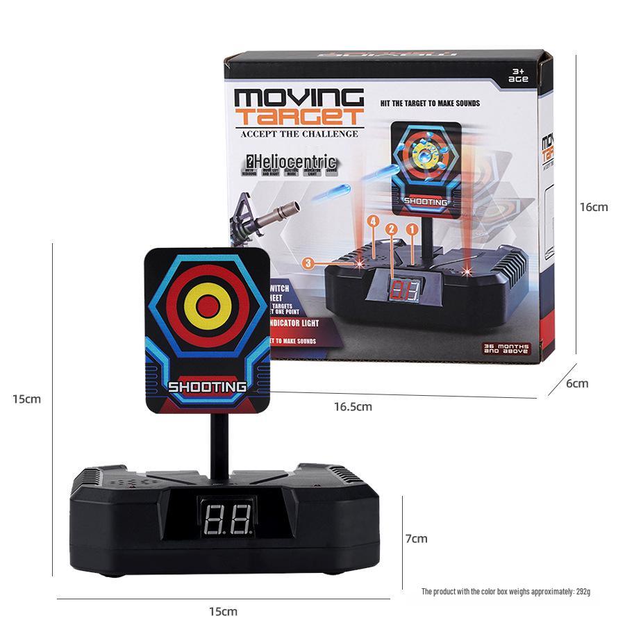 Automatic Reset Rotating Scoring Target for Children's Soft Bullet Gun Practice
