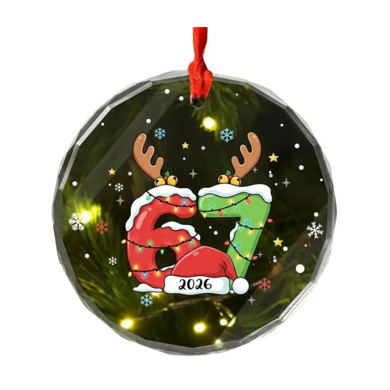 

Санта говорит шесть семь рождественское украшение смешной 67 мем подвесное украшение рождественский прикол подарок для друзей семьи J