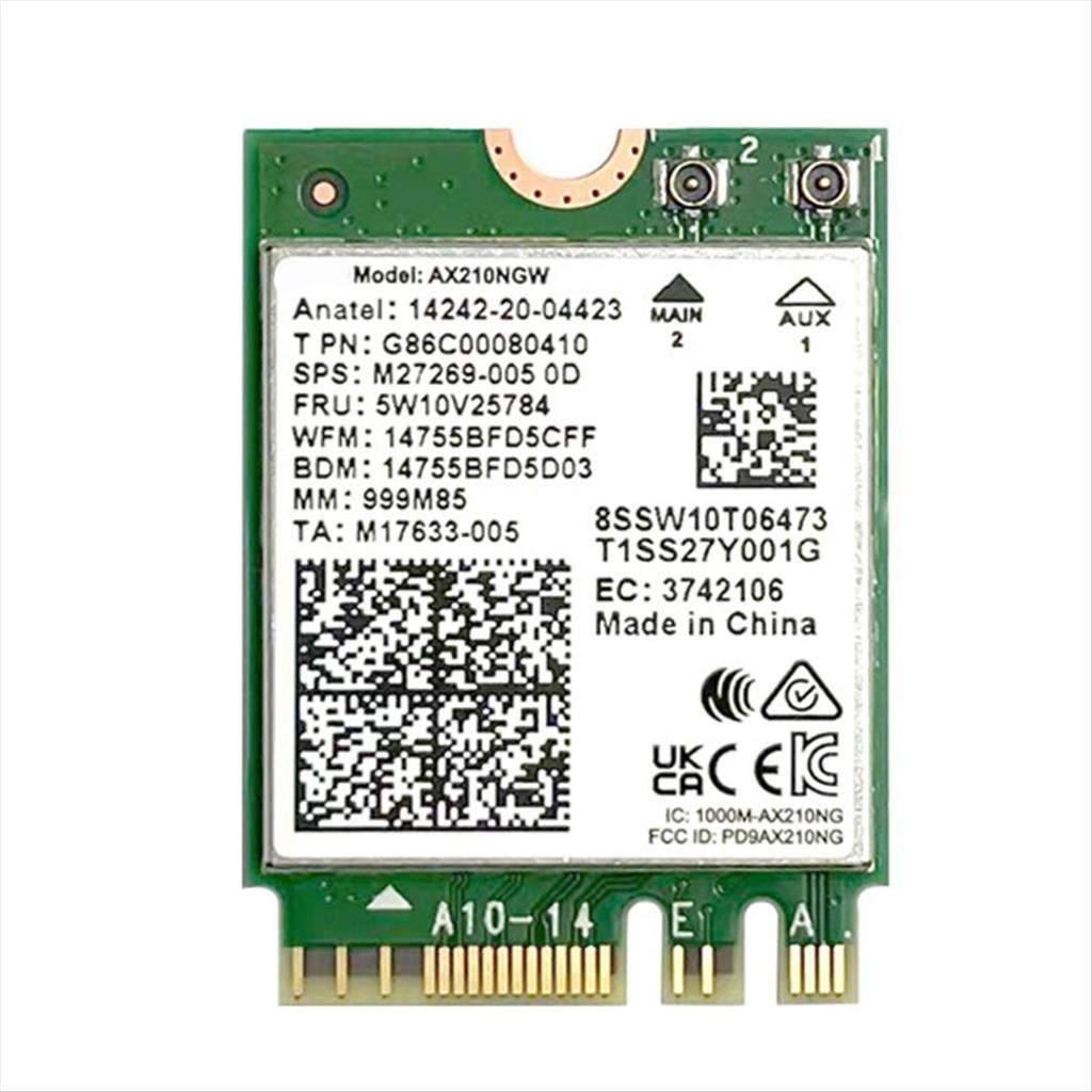 WiFi 6E AX210 Bluetooth 5.2 Drahtlose Netzwerkkarte 5374Mbps 2,4GHz 5GHz 6GHz 802.11ax WiFi Adapter für PC Laptop