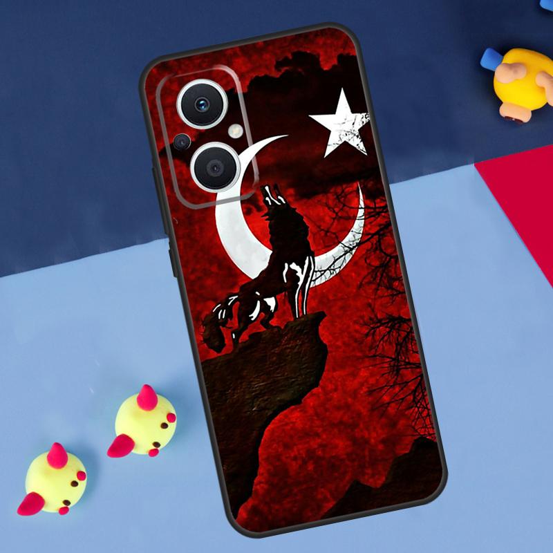 

Turk Wolf Turkey Flag For OPPO Reno 12F 13F 14F 11F 10 11 12 13 14 Pro 8T 7 8 Lite OPPO Find X9 X8 X6 X5 Pro Case OPPO Find X9