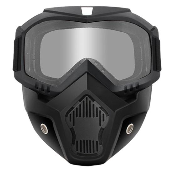 Vollgesichts-Schutzbrillenmaske, Abnehmbare Radsport-Schutzbrillenmaske mit Antibeschlag-HD-Linse, Große Sichtschutzhaube, UV-Schutz-Gesichtsschutz für Bauarbeiten Schweißen