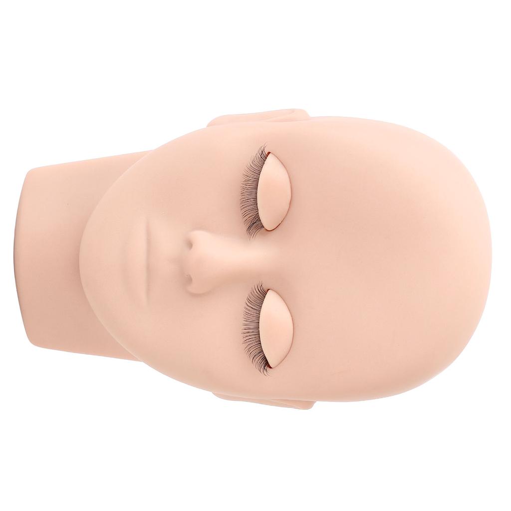 Eyelash Mannequin Head Double Laryer Eyelash Extension Removable Eyelids Makeup Practice Head