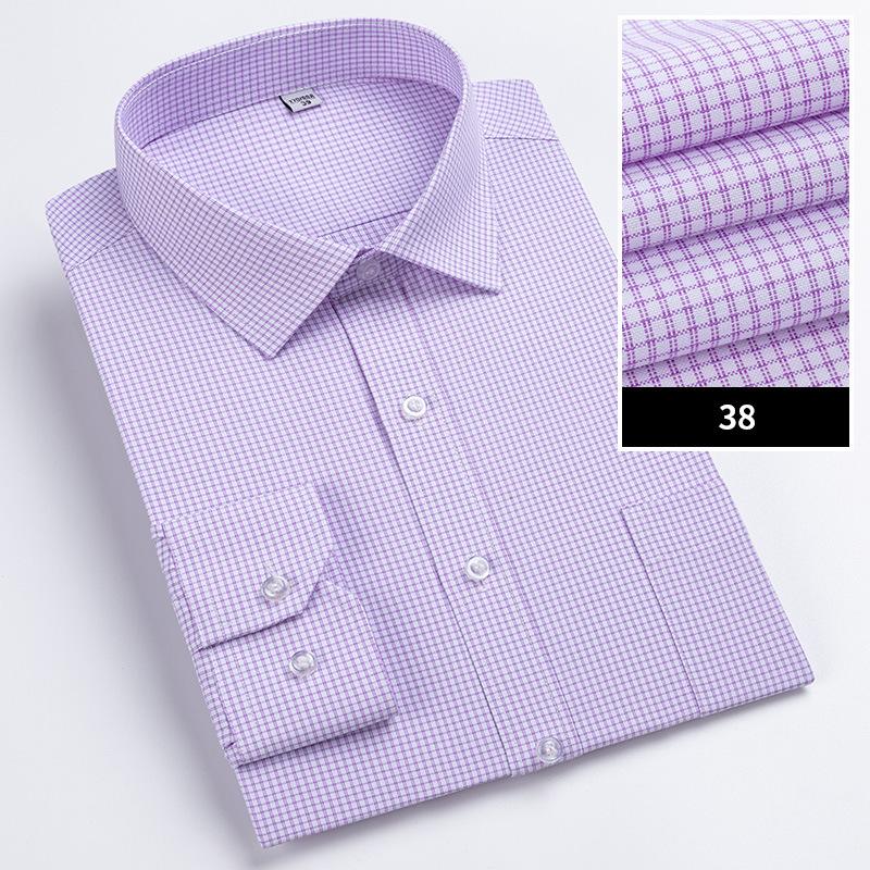 Men's Striped Long Sleeve Shirts 2026 Autumn Anti-wrinkle Business Shirt Fashion Casual Comfortable Breathe Slim Fit Shirts