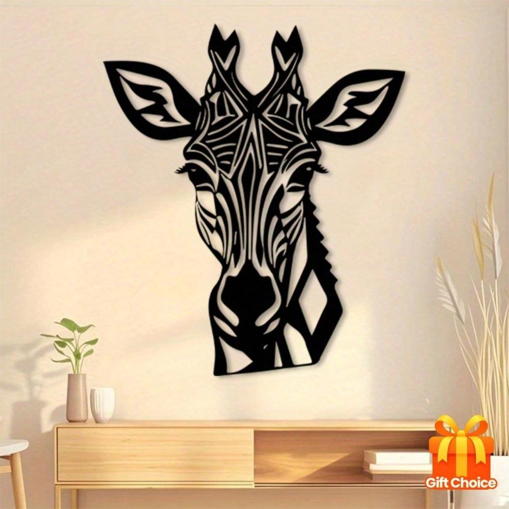 Metal Giraffe Wall Art Sculpture Garden Decor Wildlife Gift
