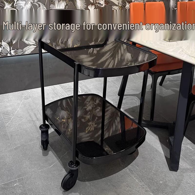 Yingbai 2-Tier Stainless Steel Service Cart