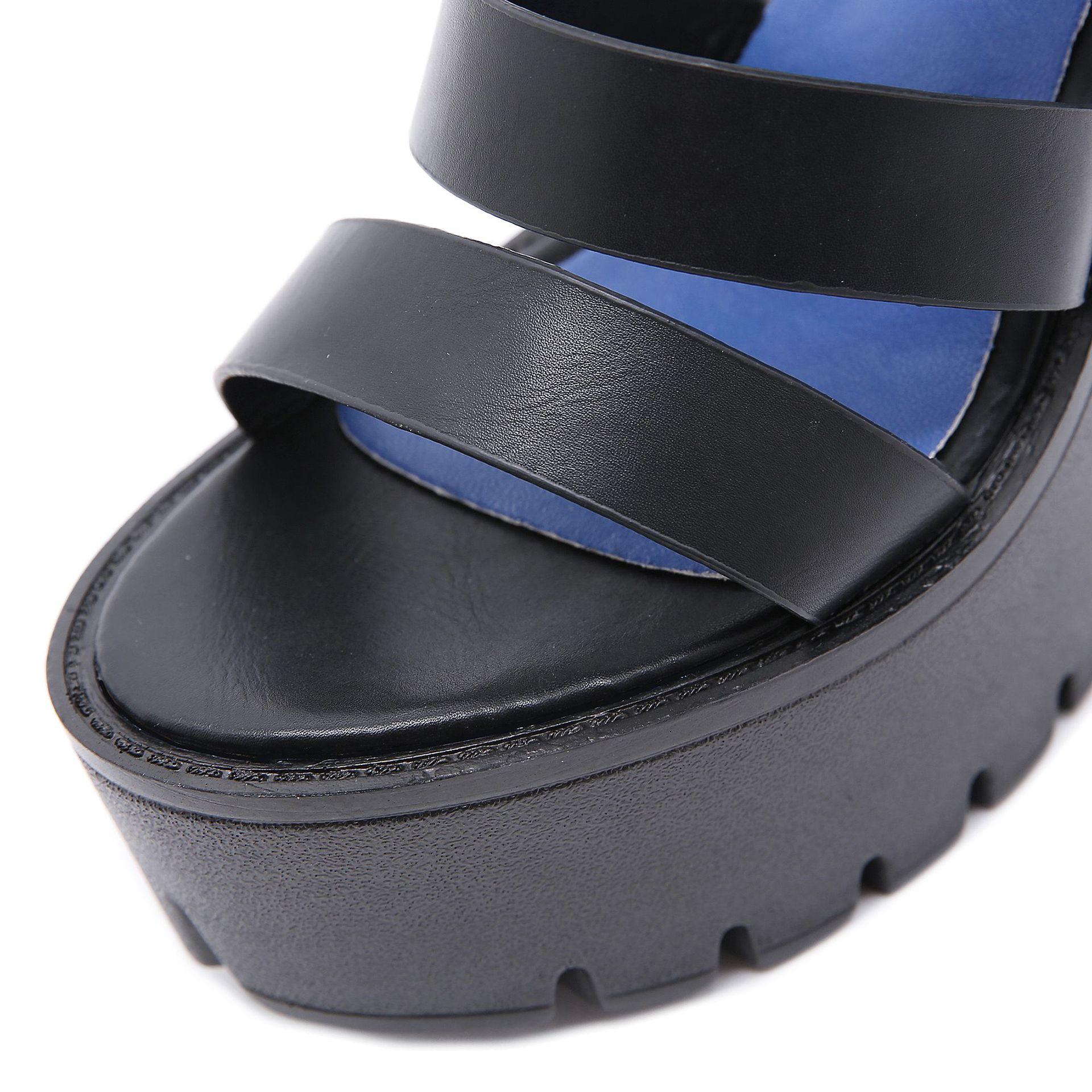 

Super thick heel waterproof table sandals personalized nightclub fashion women s shoes sexy high heels 42 чорний