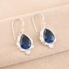 Nádherné šperky s drahokamami London Blue Topaz, náušnice z masívneho striebra 925, duchovné šperky, ručne vyrábané jemné náušnice pre ženy