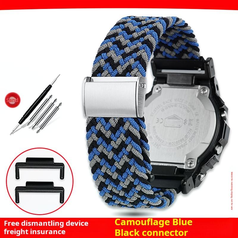 Für Casio G-SHOCK DW-5600 GW-B5600 GM5600 GW-M5610 GA2100 Uhrenband Herren Damen Gewebtes Nylon Camouflage Canvas Uhrenarmband Armband