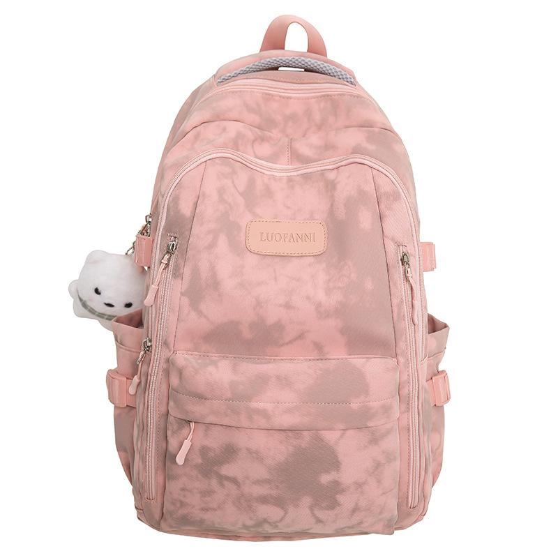 

Студенческий рюкзак большой вместимости, женский школьный рюкзак, мужская сумка для путешествий на открытом воздухе розовый