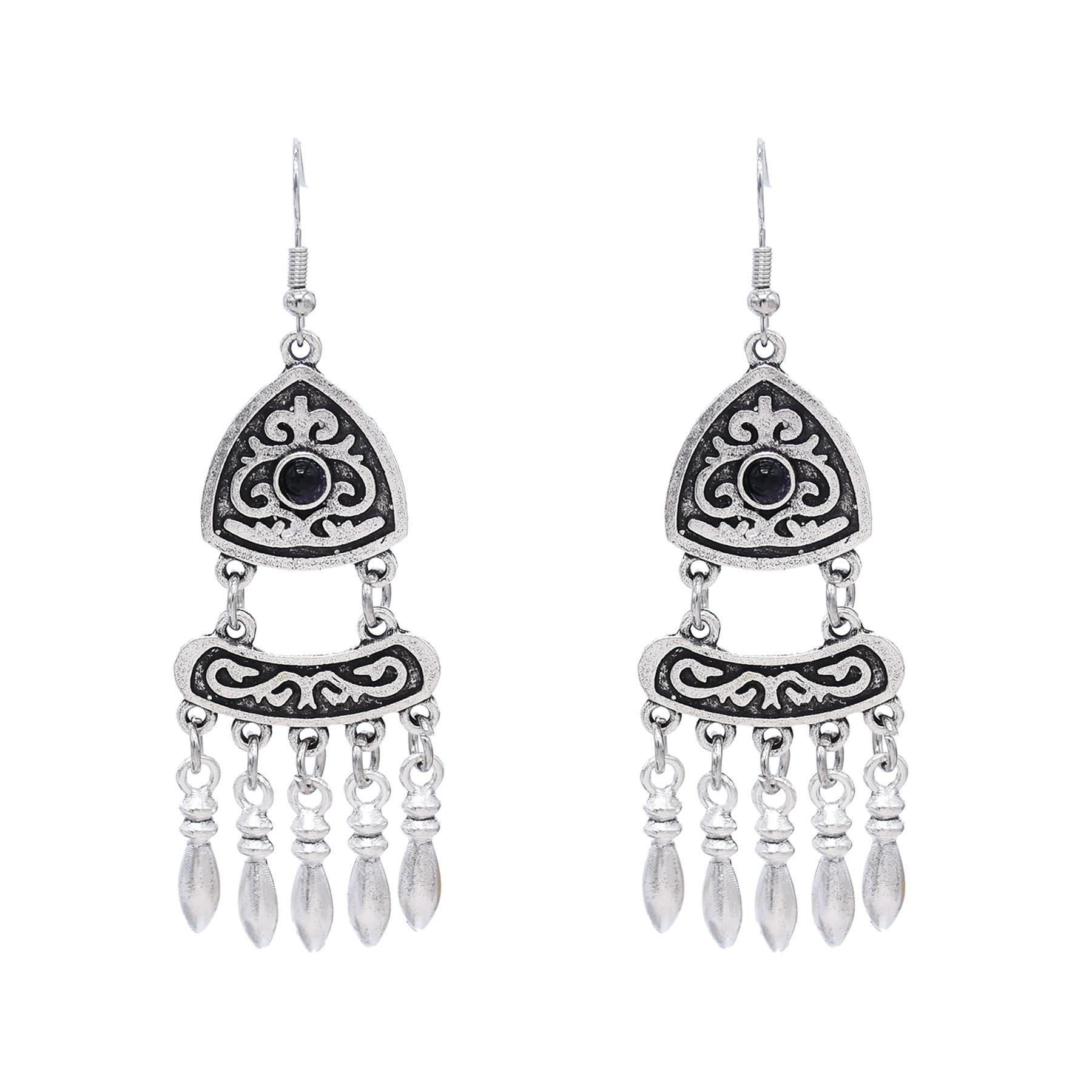 

Модные висячие серьги для женских украшений чёрный