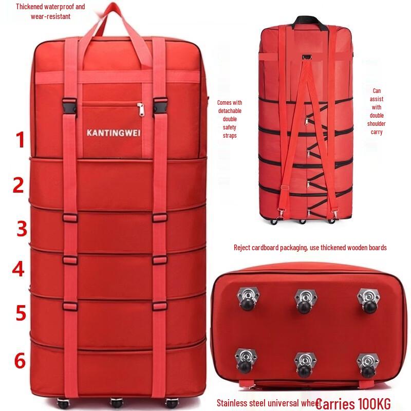 Lishin Foldable Travel Luggage Bag with Universal Wheels