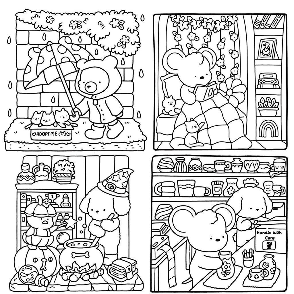 Children's Cross-Border Doodle and Coloring Book