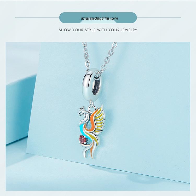 Brățară nouă cu pandantiv Phoenix din argint S925 cu design inteligent de aplicare a uleiului