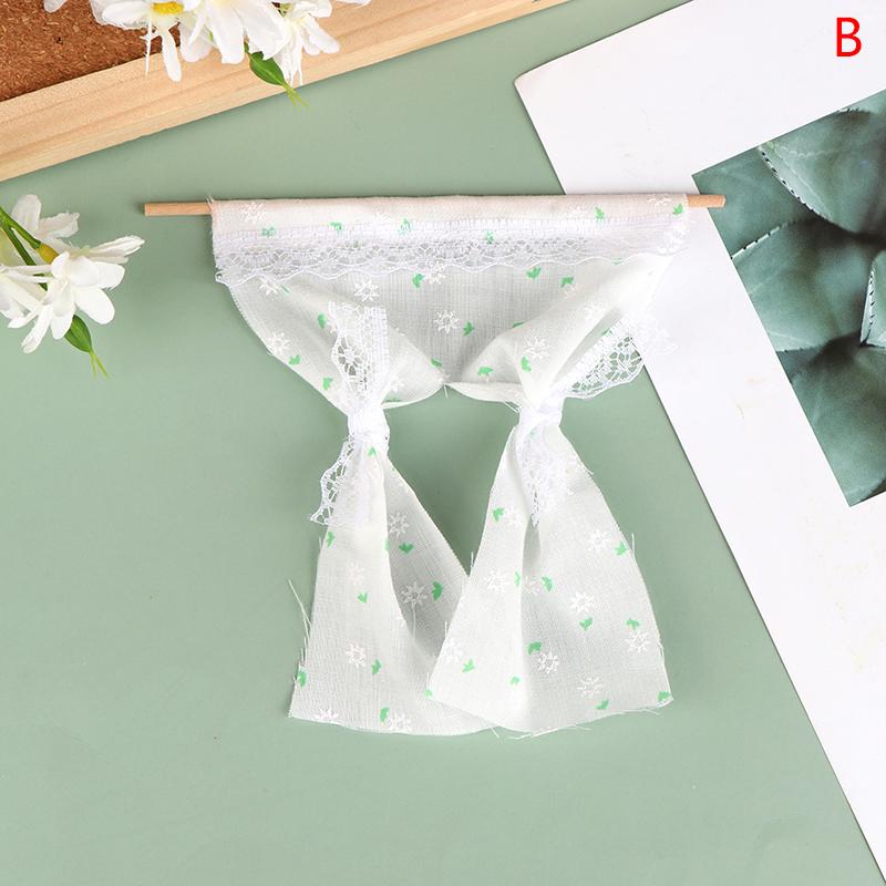 

1:12 кукольных миниатюрных цветочных занавесок, кружевных занавесок, мебели для дома, декоративных игрушек