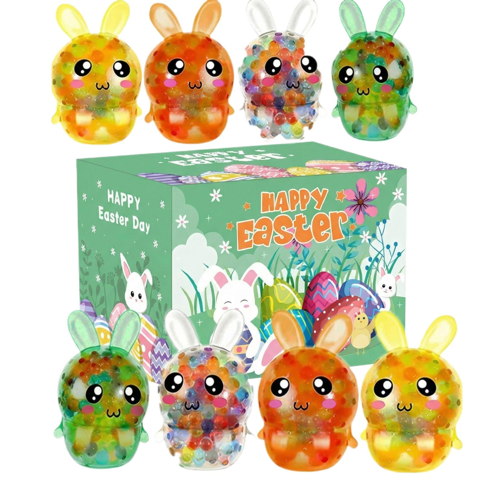 

Easter Bunny Toys Set with Water Beads Stress Relief Sensory Fidget Toys for Kids Party Favors Classroom Prizes Easter Basket Fillers Bulk Pack One Size