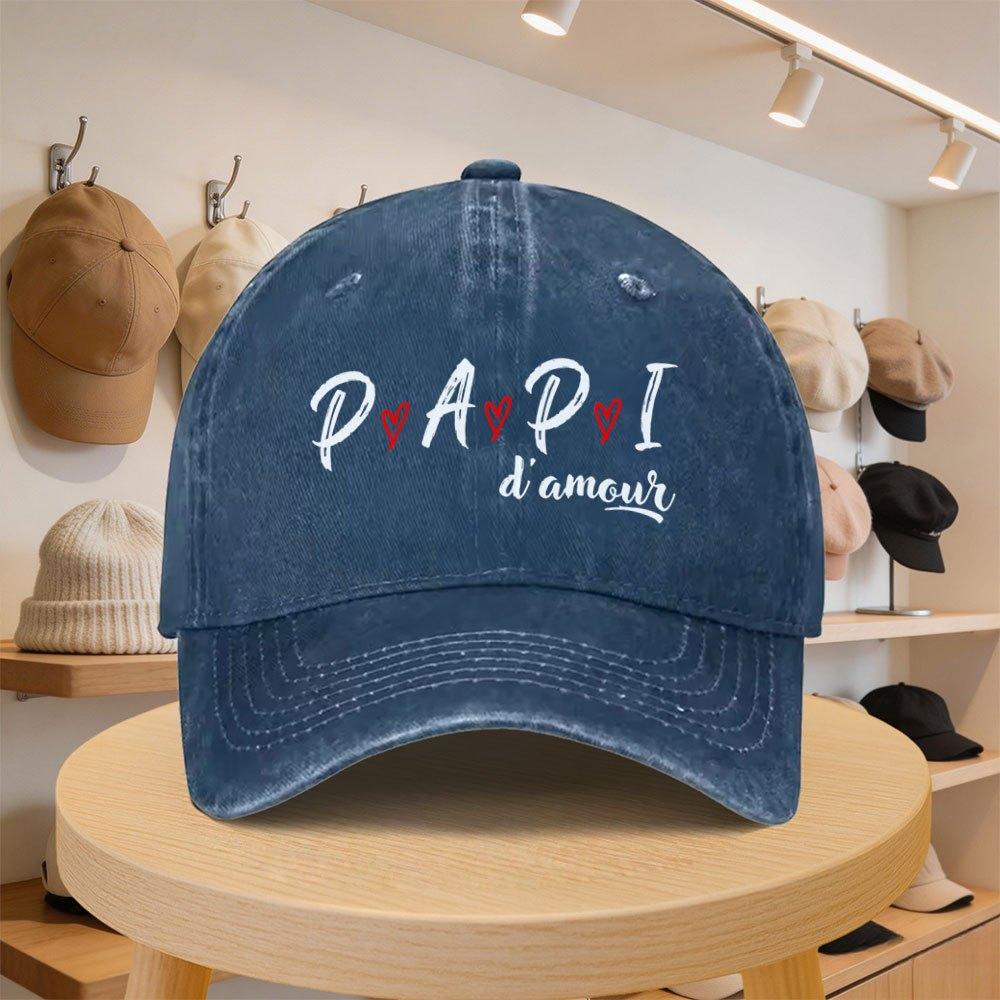 A MenS Baseball Cap with The Word PAPI Stylish And Casual Adjustable for Spring And Autumn Outings Perfect for Beach Vacatio