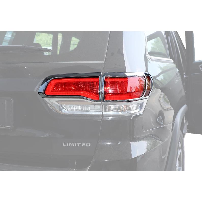 2PCS Car Rear Tail Light Lamp Guard Cover Bezel for Jeep Grand Cherokee 2014 2015 2016 2017 2018 2019 2020 Exterior Accessories