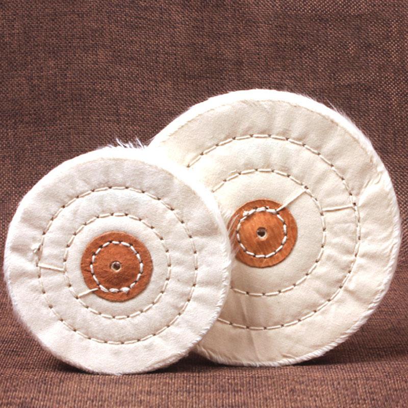 Cloth Buffing Polishing White Wheel Arbor Buffer Polish Grinder Pad Mat Cloth Buffing Wheel Grinder For Mirror