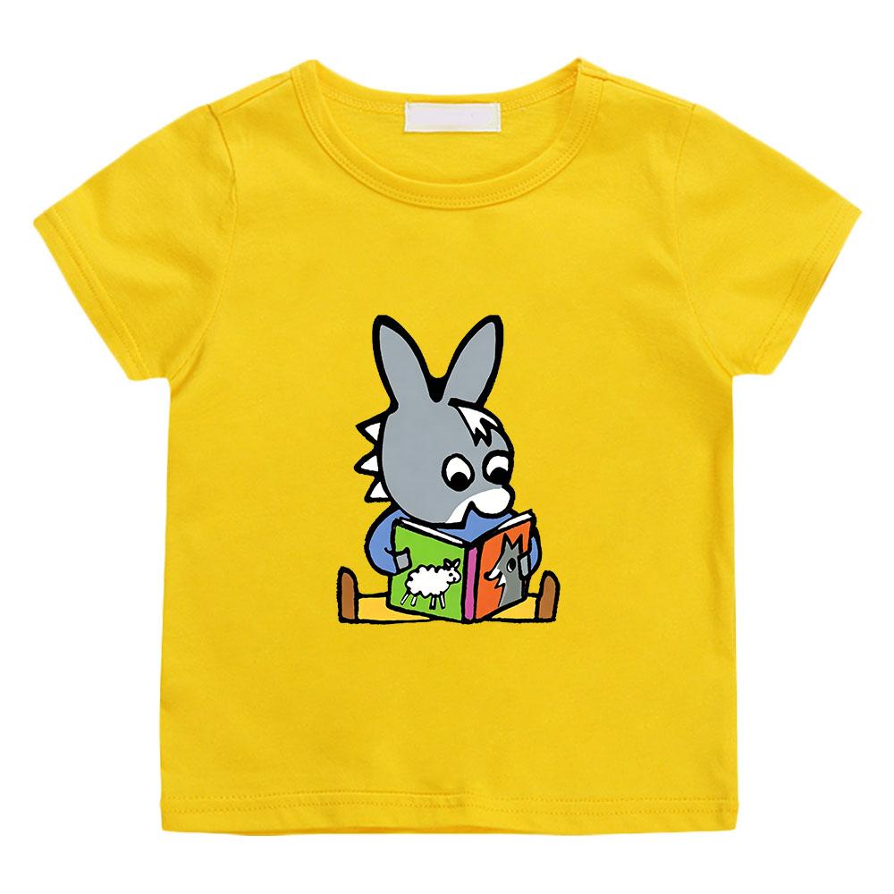 

Trotro Cartoon Children s T-Shirt 100% Cotton Anime Print T Shirt 2-12Y Short Sleeve Boys Girls Daily Casual Toddler Summer Wear 160 жовтий