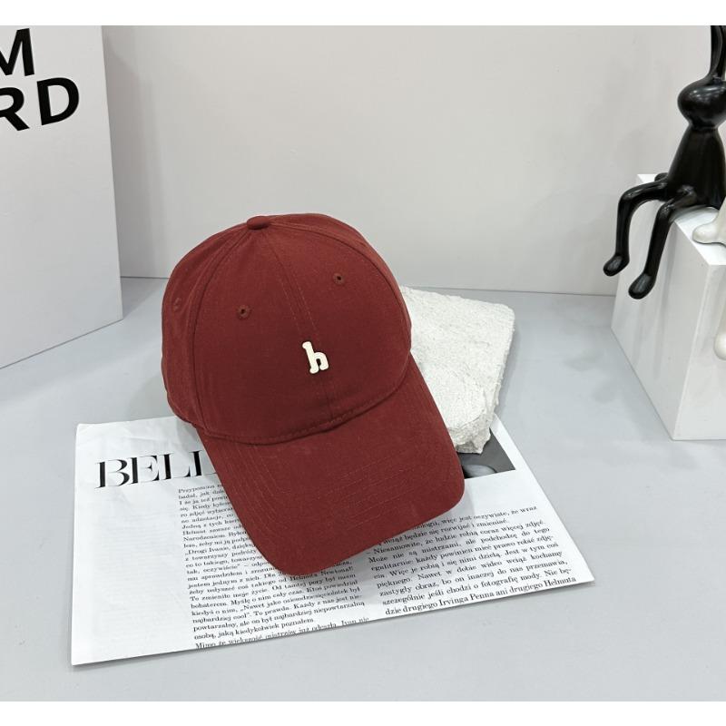 Baseball cap, hand-sewn hardware h letter soft top cotton cloth, thin sunshade, sunscreen cap, women's model