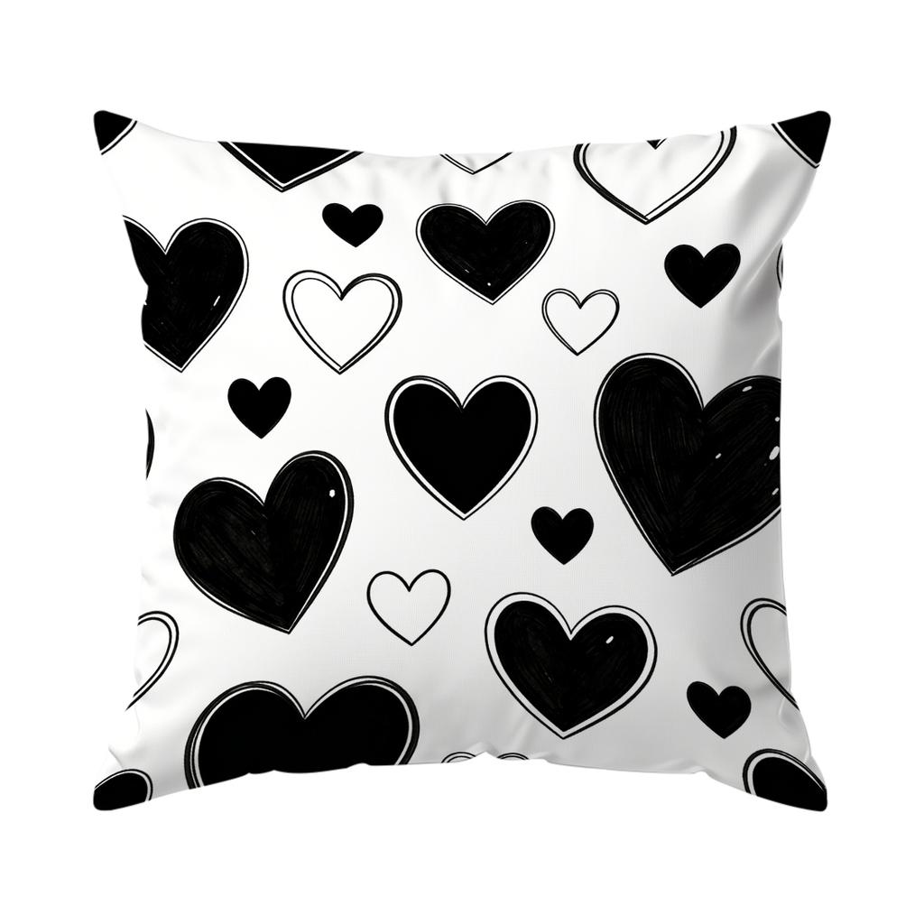 Leopard Print Heart Pillowcase Bedroom Sofa Cushion Cover 100% Polyester Living Room Cushion Pillowcase Home Comfortable Decor