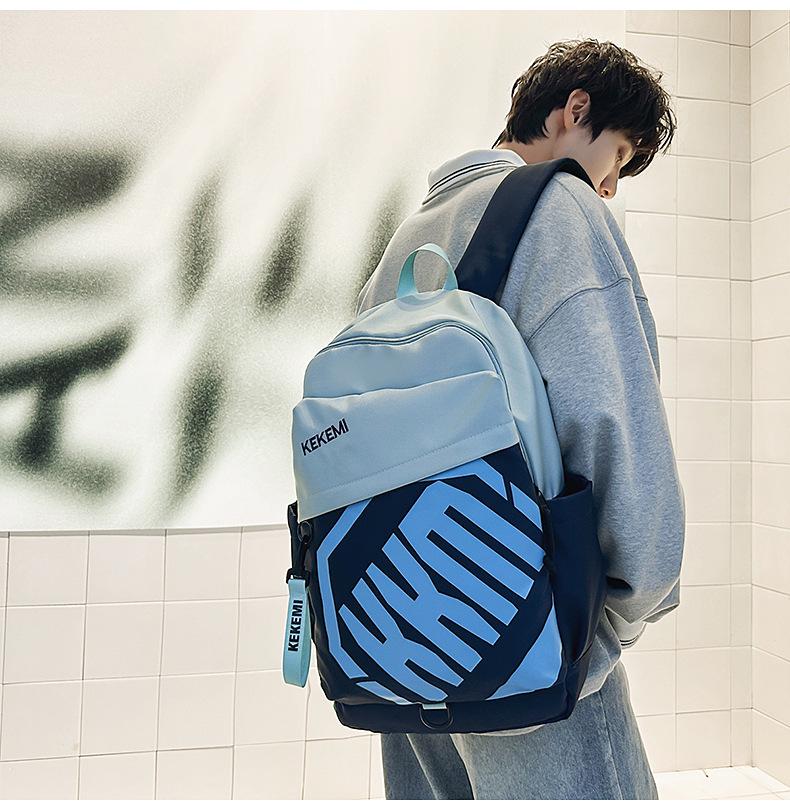 

Trendy Large-Capacity Waterproof Backpack for Outdoor Travel & School One Size синий