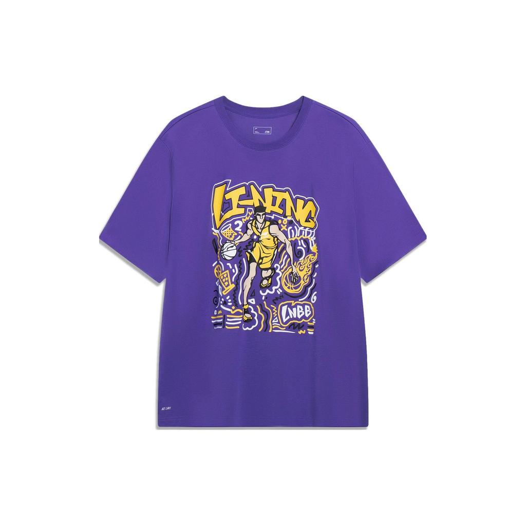 Li Ning Sports Fashion Collection T Shirt Men's Free Purple AHST569-4