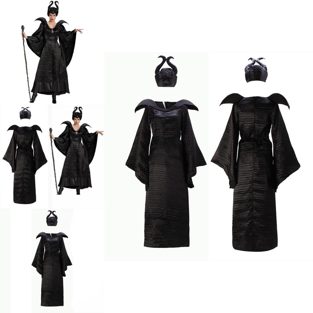 Elegant Adult Maleficent Evil Queen Cosplay Costume Outfit For Noble Ladies