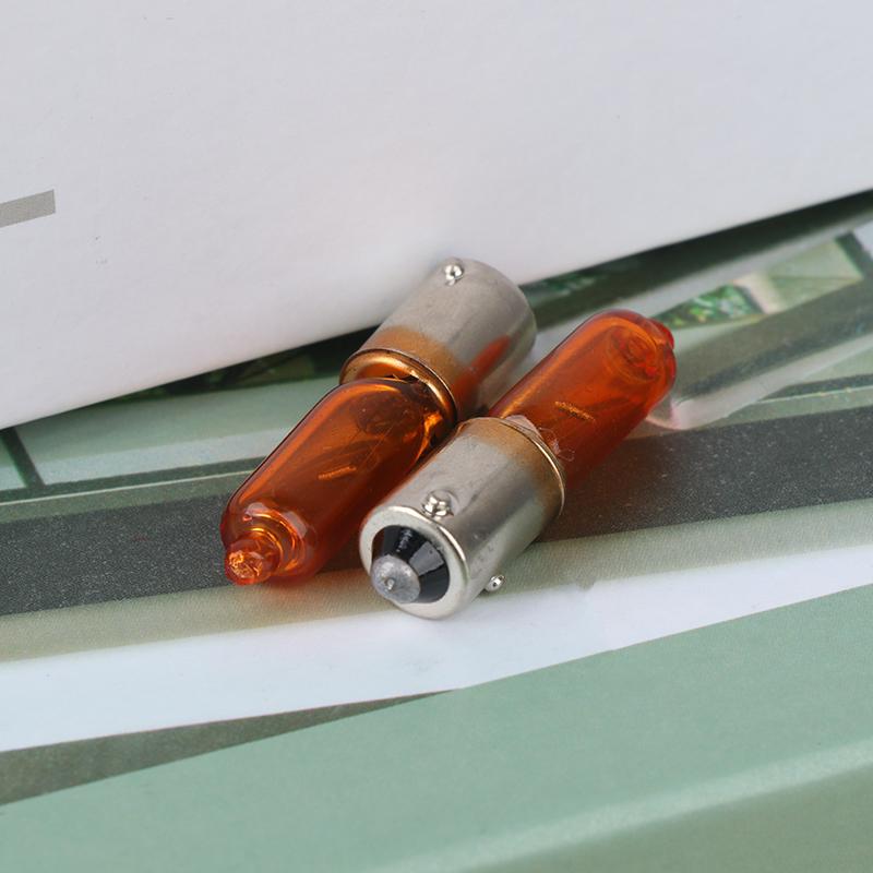 2Pcs Amber Light Bulbs Universal 12V 21W Auto Car Motorcycle Motorbike Scooter Mini Miniature Indicator