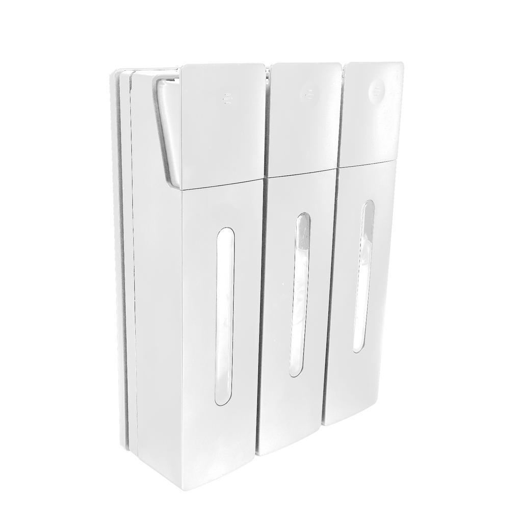 Druck Flüssigseifenspender 400ML 3 Kammern Wandmontage Badezimmer Dusche Haarwaschmittel Flüssigflasche