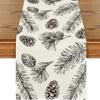 Festive Snowman Christmas Tree Table Runner Home Kitchen Dining Tablecloth for Party Decoration