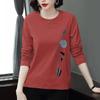 WTEMPO Women's Spring Summer Loose Cotton Round Collar Tops Shirts Female Long Sleeve Large Size Printed Casual Blouses
