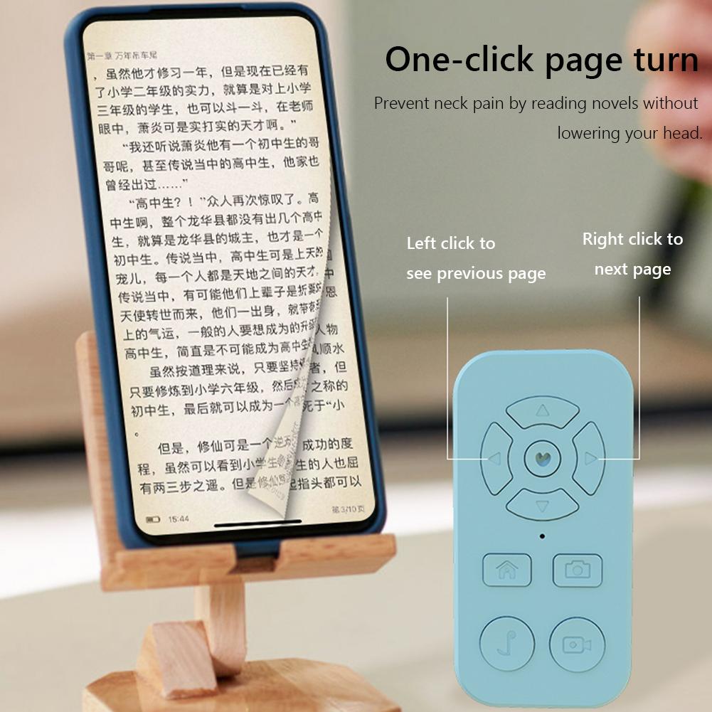 Smart Remote Bluetooth-Compatible Rechargeable Universal Remote Control Wireless Page Turner for Android iOS iPhone iPad Tik Tok