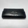 Used CHANEL Chanel Coco Mark Caviar Skin Long Wallet Black Beautiful Condition