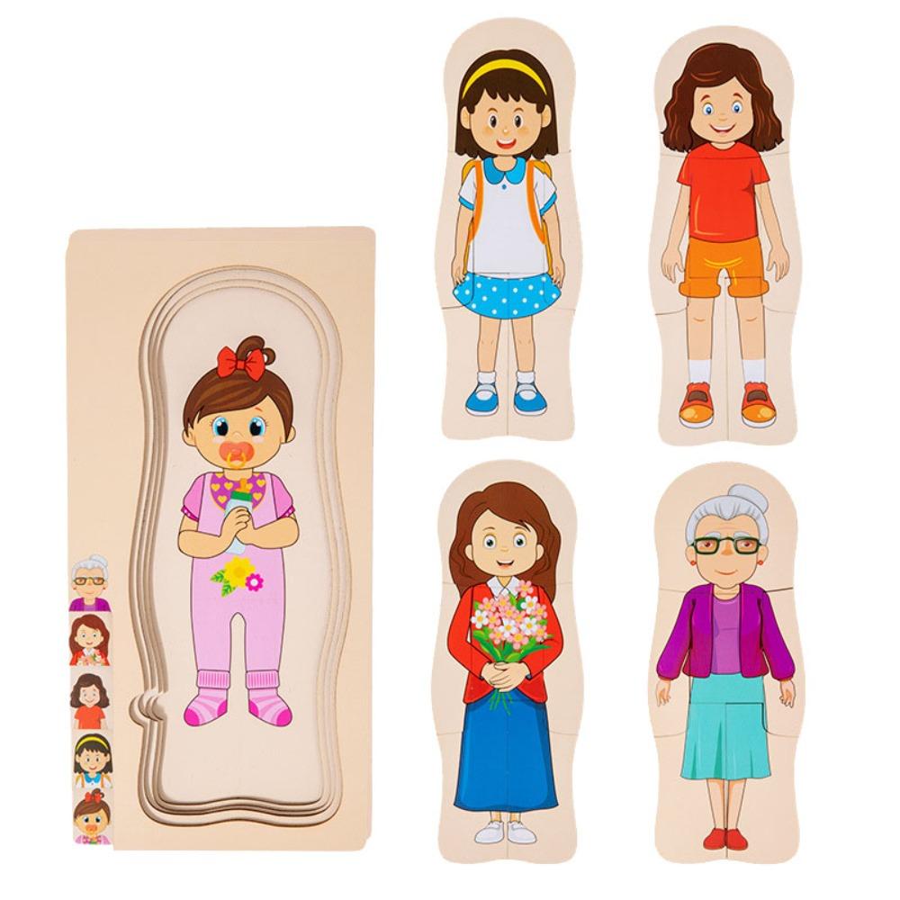 

Boys Girls Wooden Human Body Puzzle Multi-Layer Educational Anatomy Jigsaw Learn Body Parts Style C