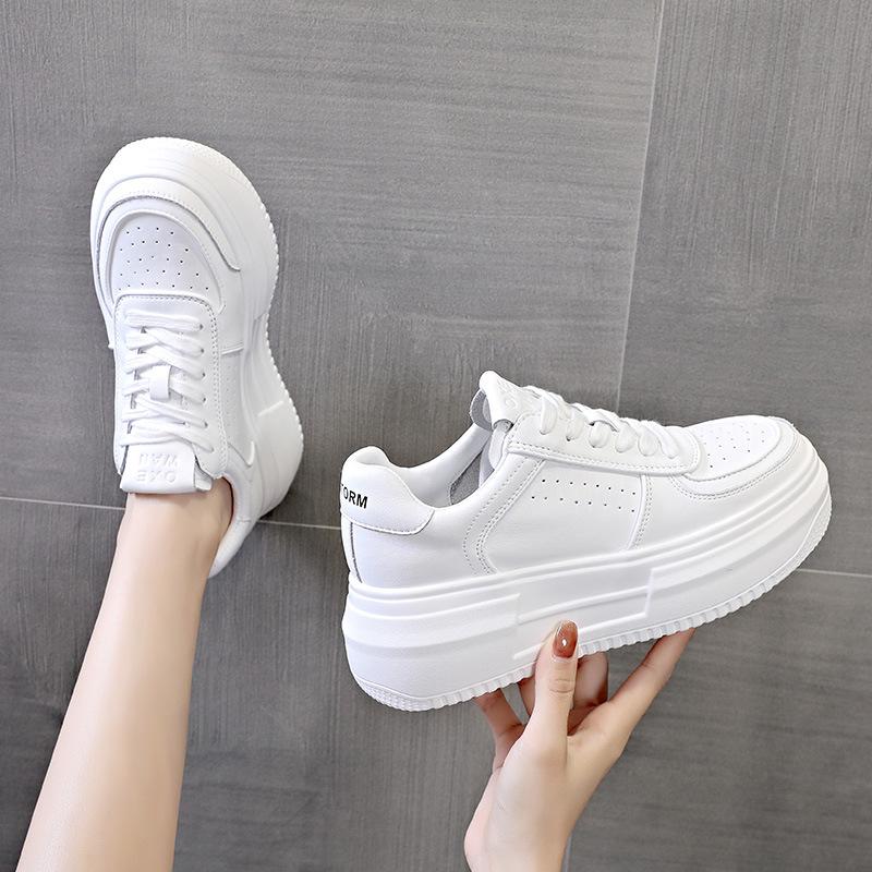 5CM Summer Spring Women Platform Shoes Breathable Air Mesh Surface White Sneakers Women Casual Shoes Fashion Sneakers for Lady