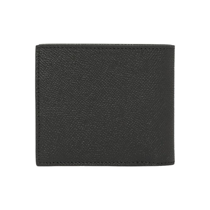 Burberry Iconic Stripe Double Fold Calfskin Coin Purse Wallet Men Wallets Black 80330721