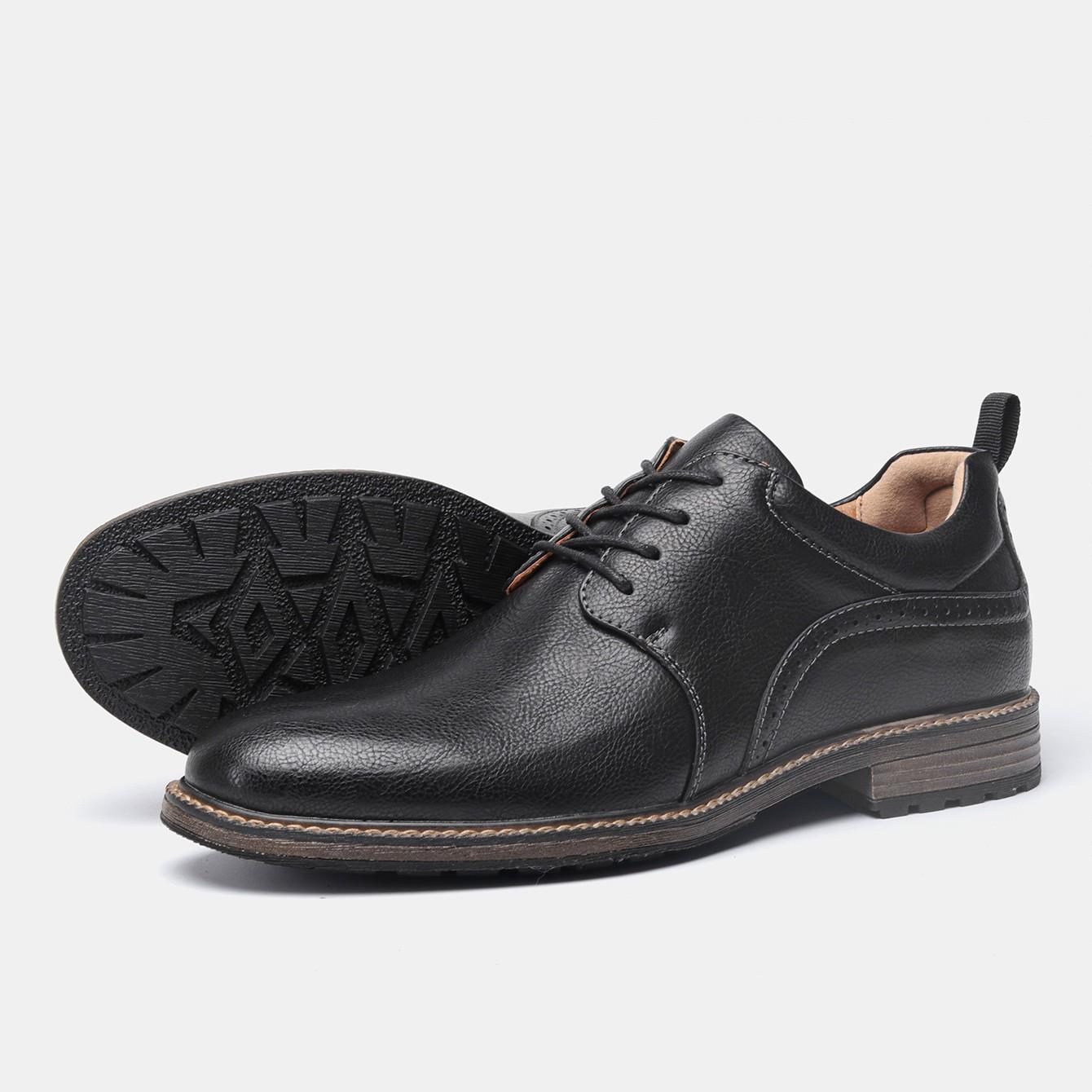 

Size 40-46 Men s Casual Leather Shoes Comfortable Fashion Brand Derby Shoes 41