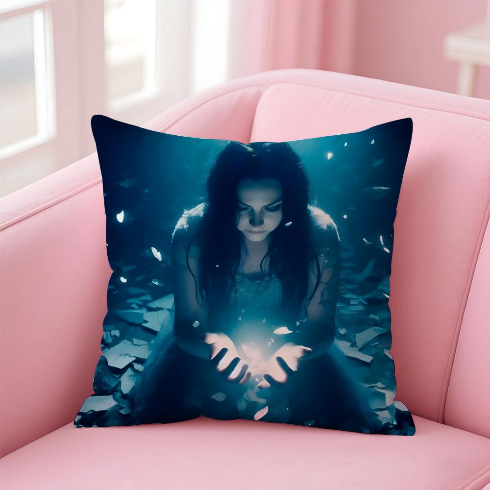 American Sexy Singer Evanescence AAmy Lee Cushion Cover Pillow Case Soft Skin Friendly Fabric Concealed Zipper