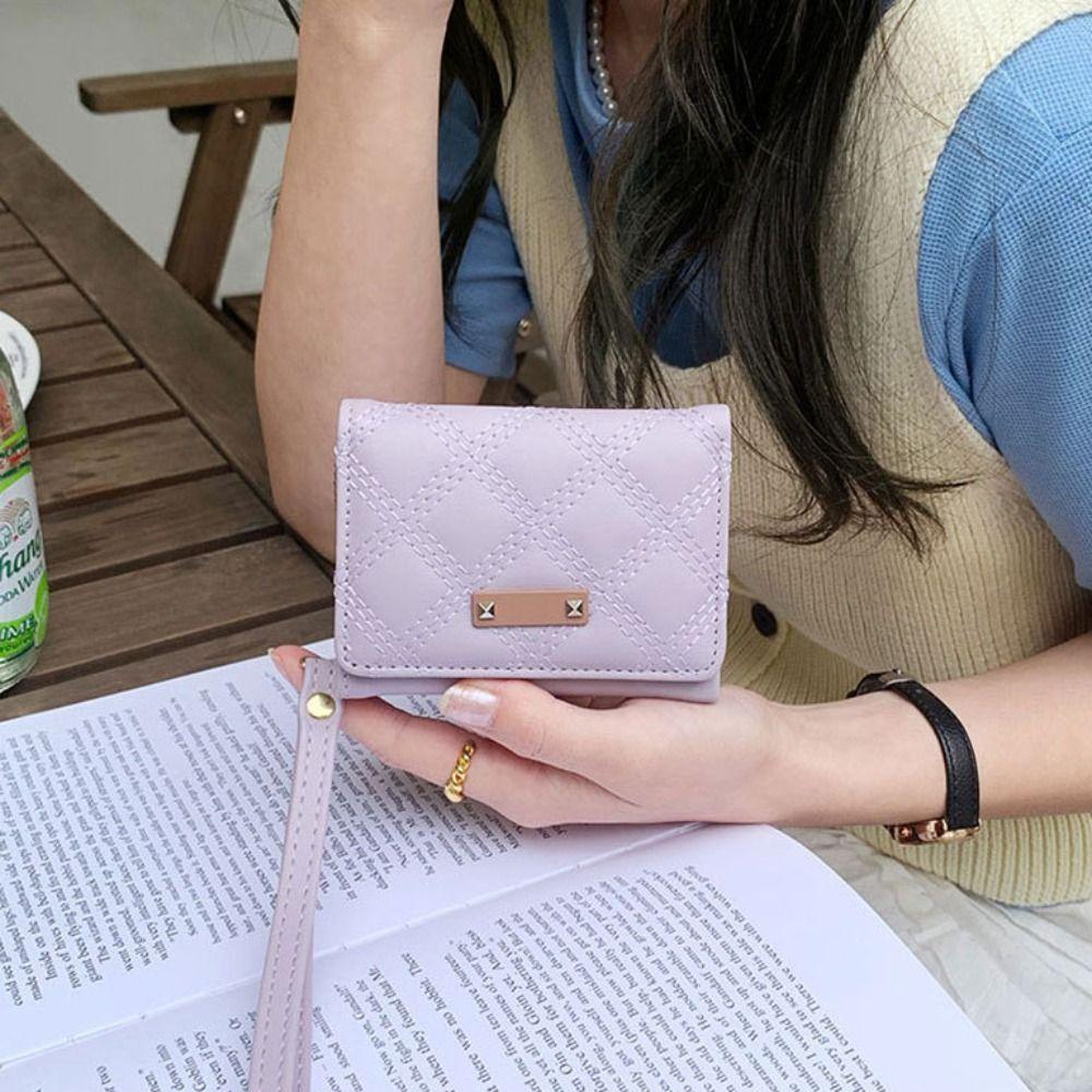 

Leather Short Wallet Zipper Card Holder Fashion Money Bag Student зелёный
