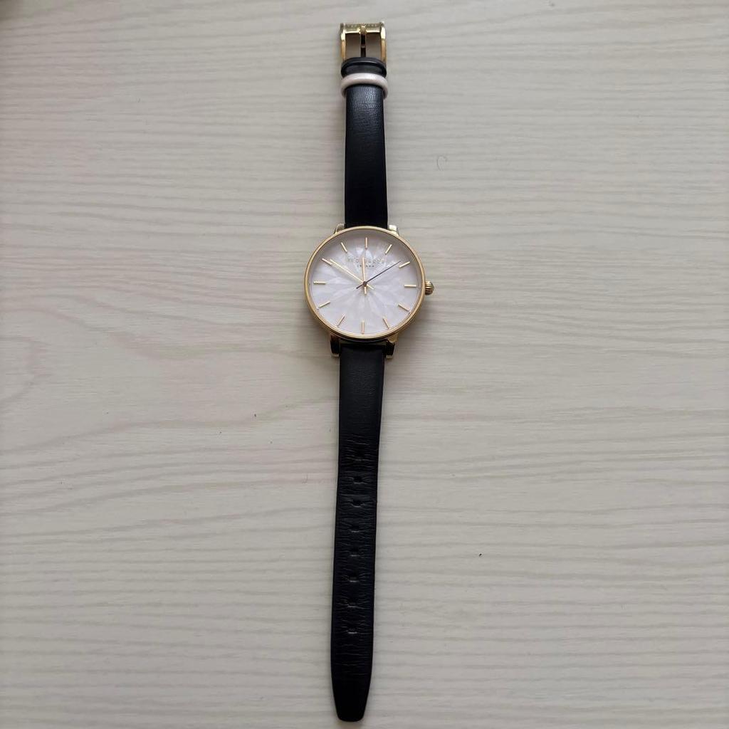 Used With Box Ted Baker Quartz Watch White/gold/black