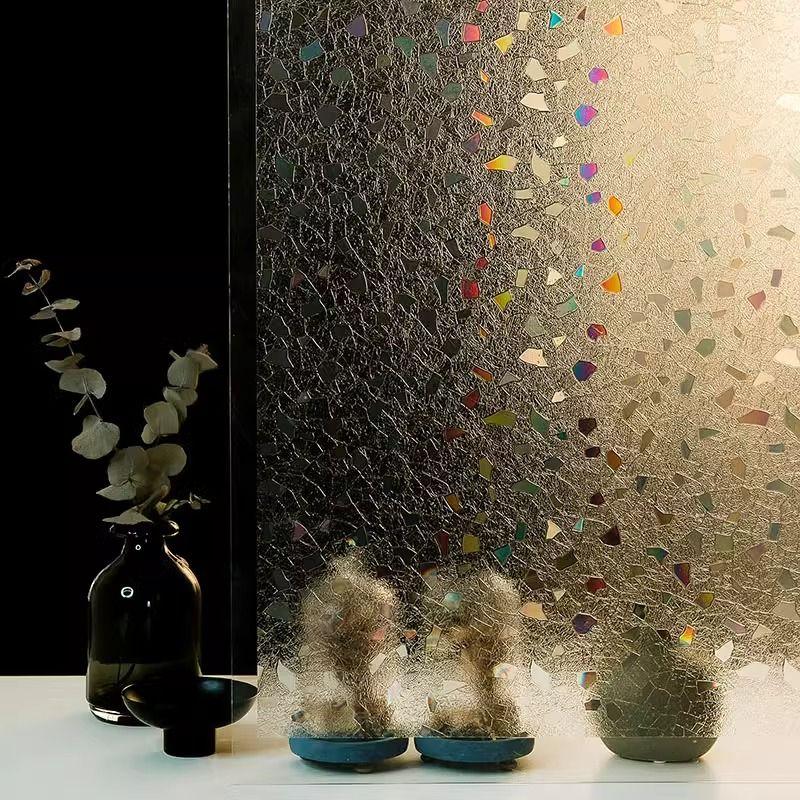 Milchglas-, Transluzente und Opake Badezimmer Sichtschutz Fensterfolie; Regenbogenfarbige Sichtschutz-Fensterfolie; Sichtschutz-Fensteraufkleber
