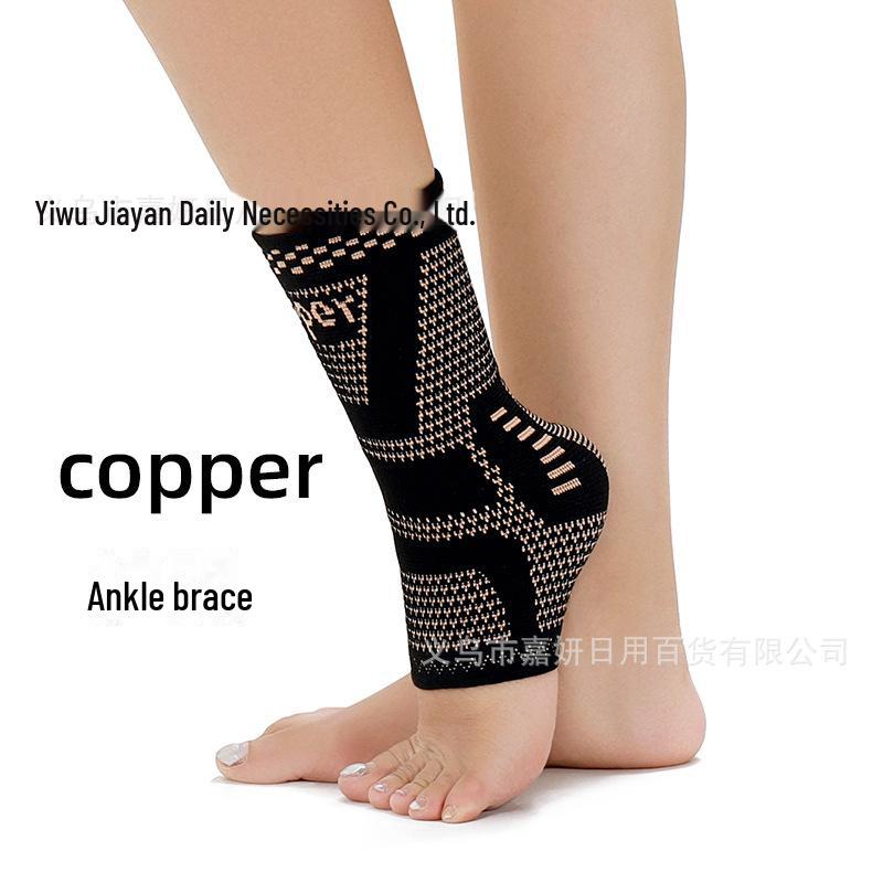 5-Piece Sports Protective Gear Set: Knee, Elbow, Ankle Pads, Wrist & Palm Guards with Copper Fiber for Running & Basketball.