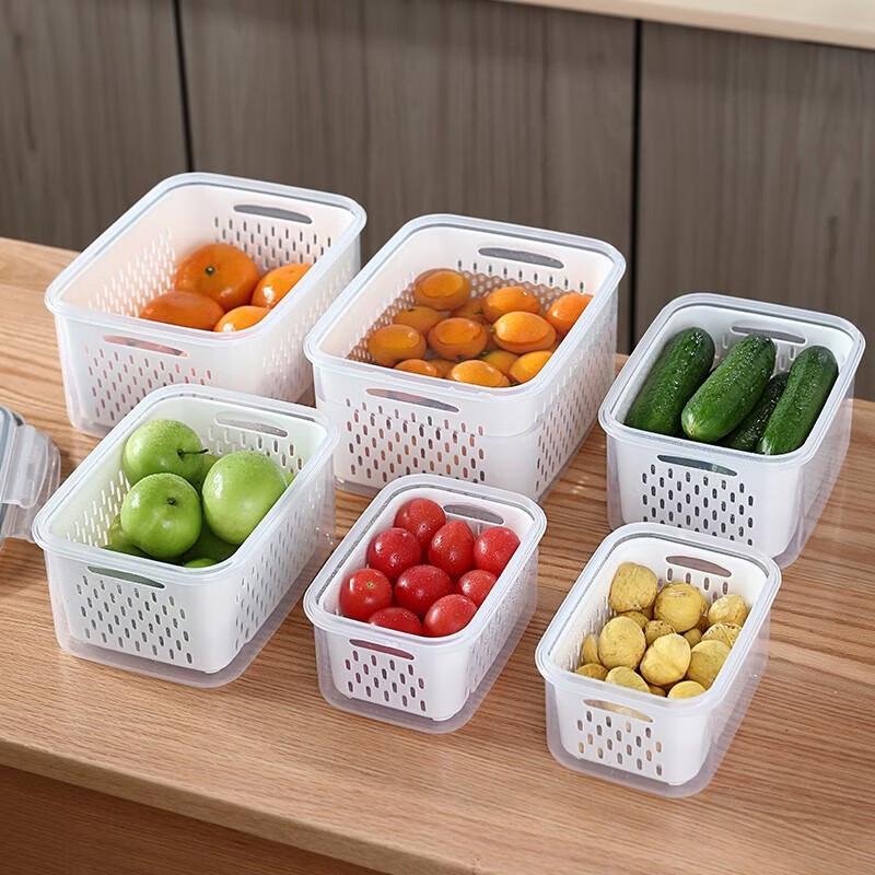 Three-piece Draining Food Storage Container Set
