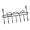 Over The Door Hook Metal Door Hanger Towel Coat Hat Rack for Bedroom Bathroom Entryway Matte Black