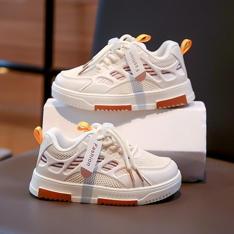 Children's Sports Shoes 2025 Autumn New Boys and Girls Mesh Breathable Shoes Middle and Older Children's Casual Board Shoes Breathable Classmates