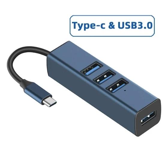 USB TypeC Ethernet USB to RJ45 Hub 100M Ethernet Adapter Network Card with USB3.0 2.0 Hub Driver Free For Laptop