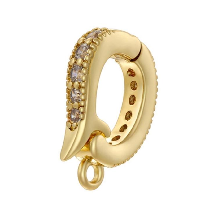 Multipurpose Clasp With Sturdy Brass Cubic Zirconia Detailing Necklace and Bracelet Enhancer Connectors Daily Use